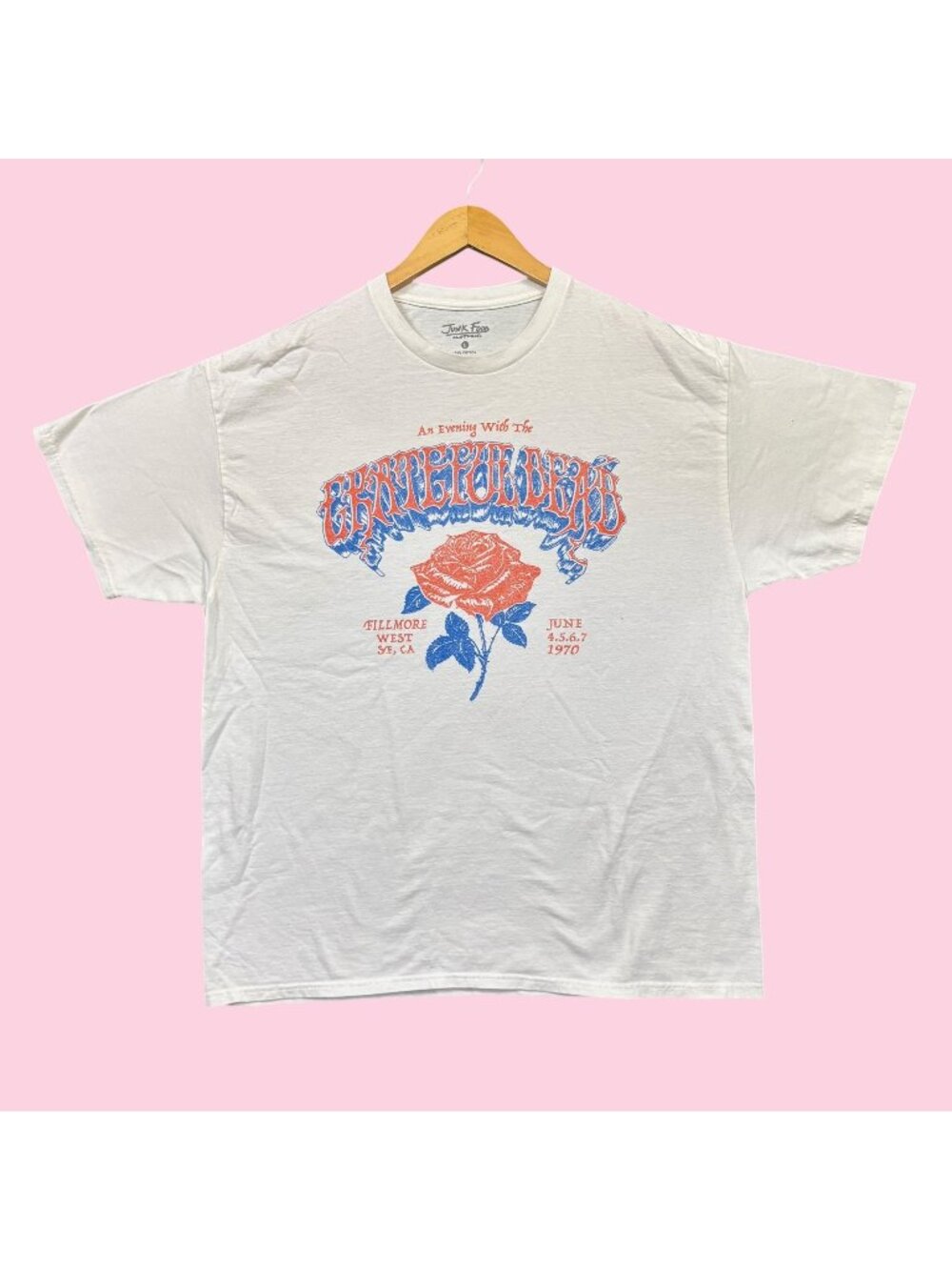 An Evening With The Grateful Dead 1970 Rock Band Tee L